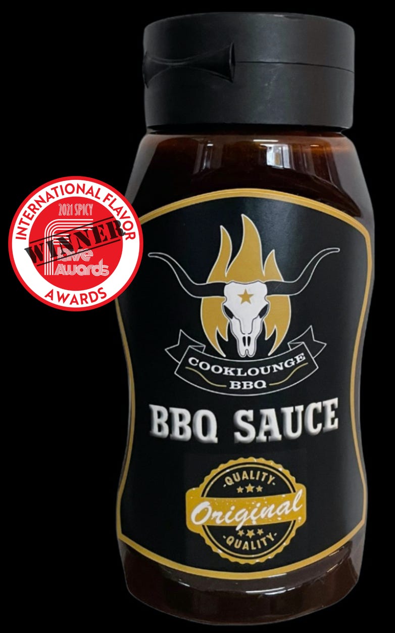 Cooklounge BBQ Original BBQ Sauce, best Sauce in Europe, BBQ Sauce, Original BBQ Sauce, Beste BBQ Sauce, BBQ Sauce kaufen, Vize Weltmeister, Vize Weltmeister BBQ, Vize Weltmeister BBQ Sauce, Award winning Sauce,