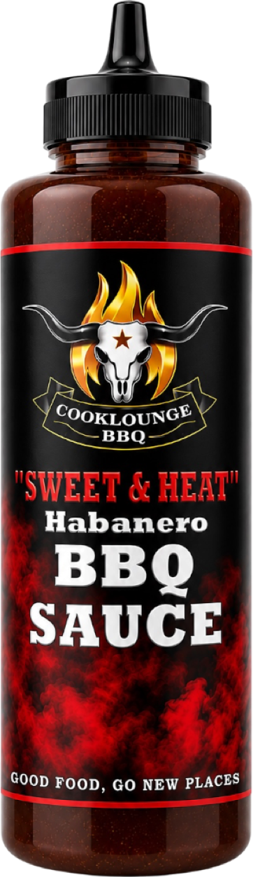 BBQ Sauce Sweet & Heat Habanero, BBQ Sauce, Sweet & Heat, Habanero Sauce, Habanero BBQ Sauce, BBQ Habanero, Cooklounge BBQ, Geri Hochgatterer, Gerald Hochgatterer, Grillshop Perg, Grillshop Österreich, 